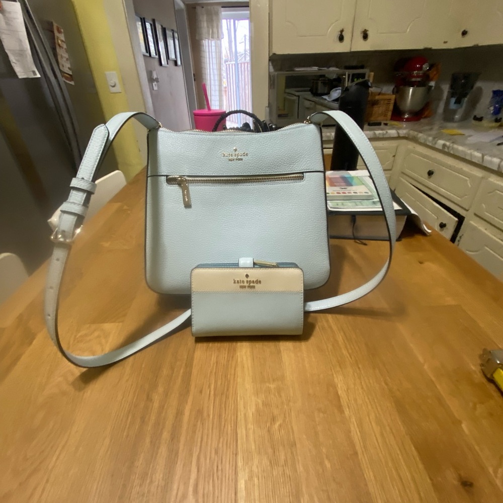 Kate Spade leather crossbody and matching wallet USED ONCE ONLY